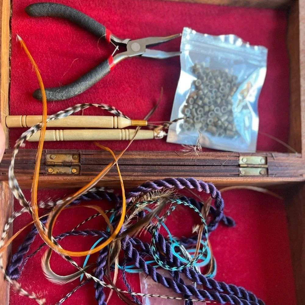 Hair Feather Extension Kit - Includes Feathers, Tools, and Accessories